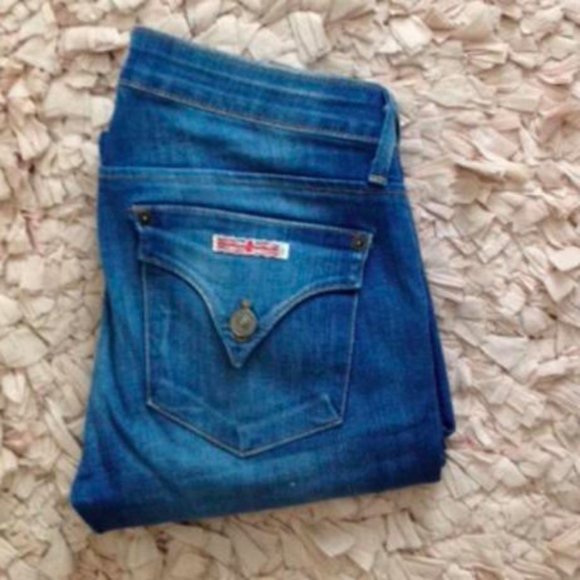 Hudson Bacara Crop Straight Cuffed Legs Jeans - Picture 2 of 6